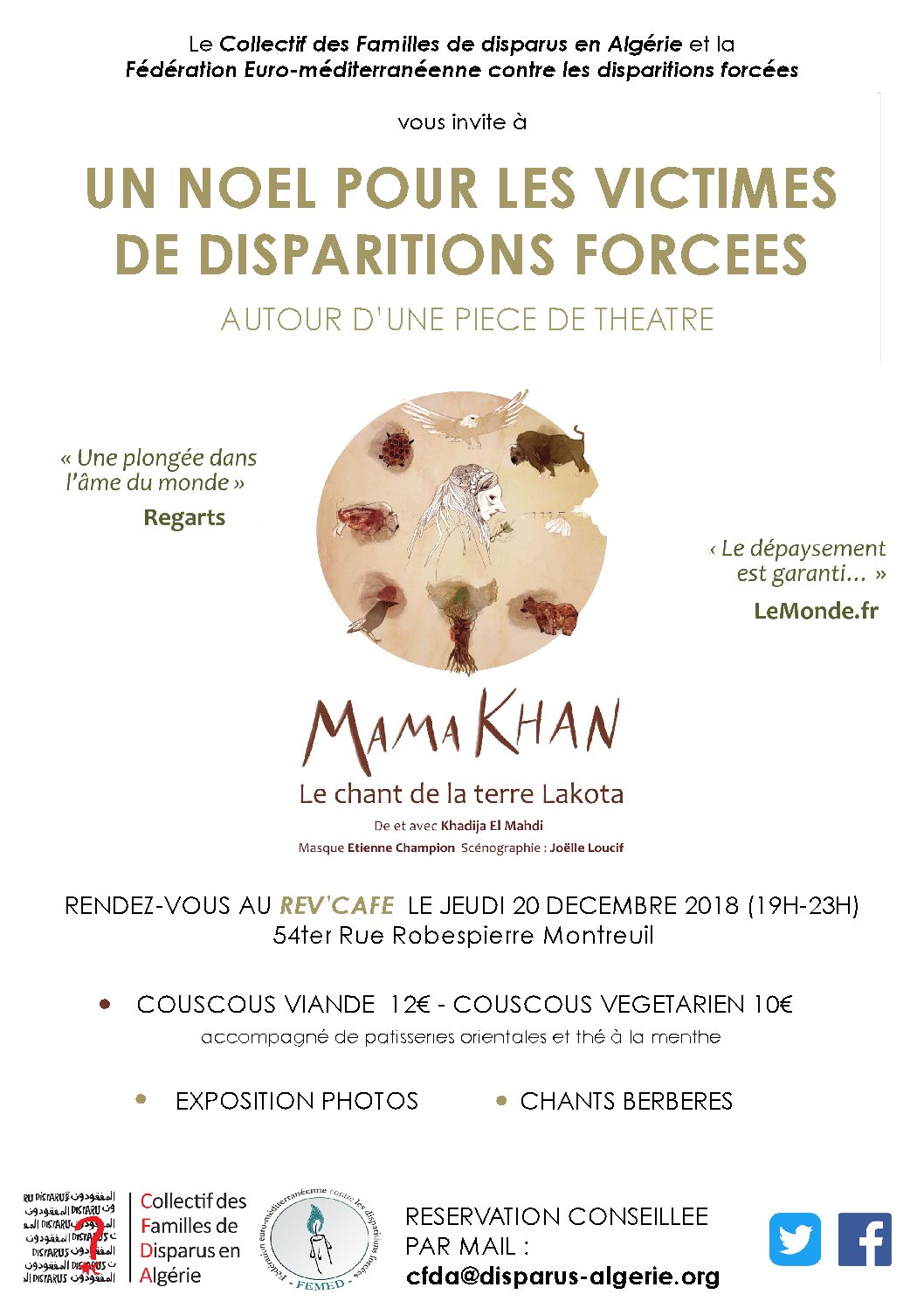 Collectif des Familles de disparus en Algérie — Un noël pour les victimes de disparitions forcées