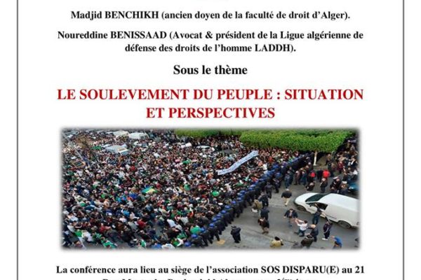 Collectif des Familles de disparus en Algérie — Débat au tour du soulèvement du peuple algérien : situation et perspectives