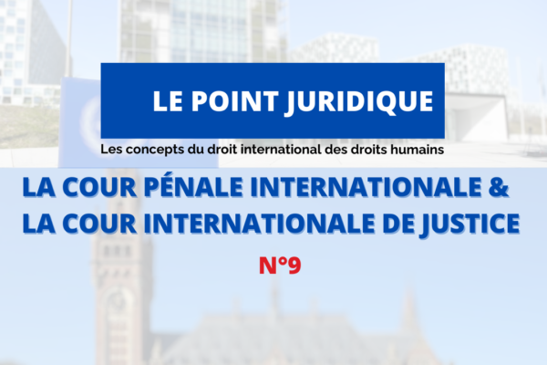 Collectif des Familles de disparus en Algérie — Point juridique n°9 : La différence entre la CPI et la CIJ